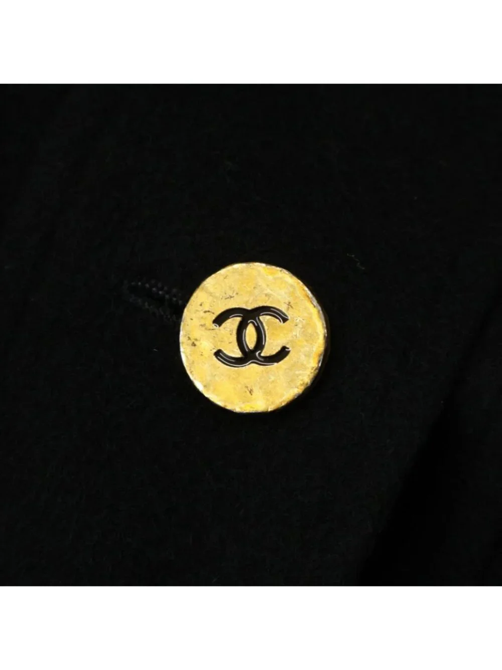 Chanel 94A CC Logo Button Cashmere Long 38